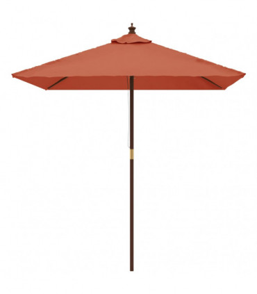 vidaXL Garden Parasol with Wooden Pole Terracotta 198x198x231 cm