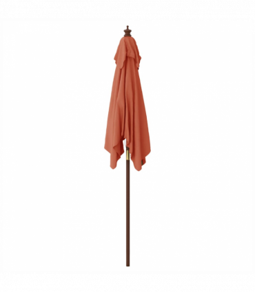 vidaXL Garden Parasol with Wooden Pole Terracotta 198x198x231 cm