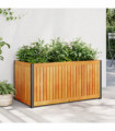 vidaXL Garden Planter 85x45x44 cm Solid Wood Acacia and Steel