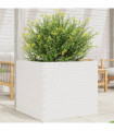 vidaXL Garden Planter White 80x80x68.5 cm Solid Wood Pine