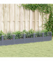 vidaXL Garden Planter with Pegs Grey 363.5x43.5x43.5 cm PP