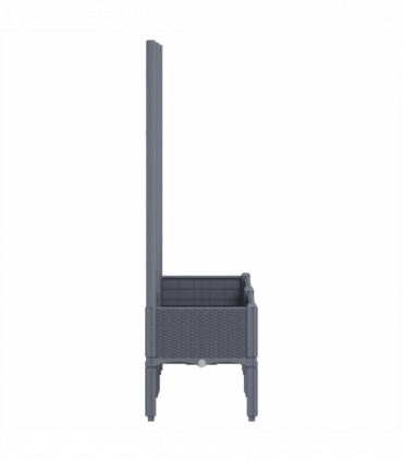 vidaXL Garden Planter with Trellis Grey 80x40x142 cm PP