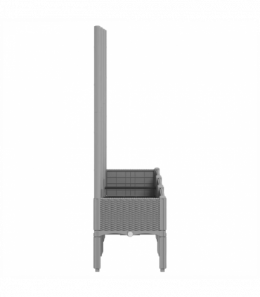 vidaXL Garden Planter with Trellis Light Grey 120x40x142 cm PP