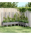 vidaXL Garden Planter with Trellis Light Grey 200x160x142 cm PP