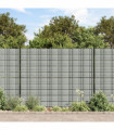 vidaXL Garden Privacy Screens 10 pcs Stone Grey 252.5x19 cm PVC