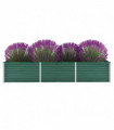 vidaXL Garden Raised Bed Galvanised Steel 240x80x45 cm Green