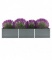 vidaXL Garden Raised Bed Galvanised Steel 240x80x45 cm Grey