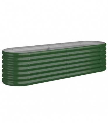 vidaXL Garden Raised Bed Powder-coated Steel 152x40x36 cm Green