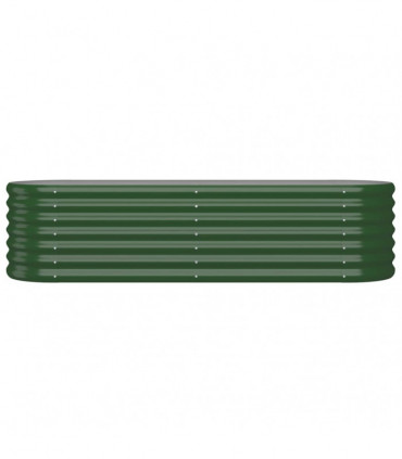 vidaXL Garden Raised Bed Powder-coated Steel 152x40x36 cm Green