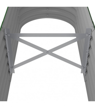 vidaXL Garden Raised Bed Powder-coated Steel 152x40x36 cm Green