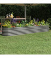 vidaXL Garden Raised Bed Powder-coated Steel 260x40x36 cm Grey