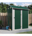 vidaXL Garden Shed Green 192x152.5x237 cm Galvanised Steel