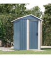 vidaXL Garden Shed Grey 126x97.5x177 cm Galvanised Steel