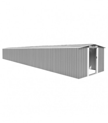 vidaXL Garden Shed Grey 257x990x181 cm Galvanised steel
