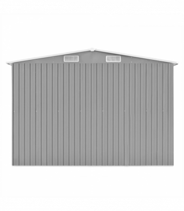 vidaXL Garden Shed Grey 257x990x181 cm Galvanised steel