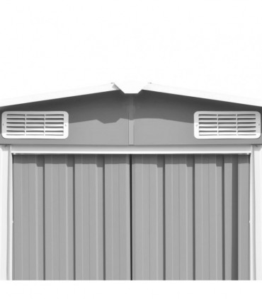 vidaXL Garden Shed Grey 257x990x181 cm Galvanised steel