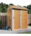 vidaXL Garden Shed Light Brown 192x152.5x237 cm Galvanised Steel