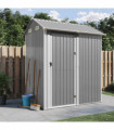 vidaXL Garden Shed Light Grey 192x152.5x237 cm Galvanised Steel