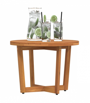 vidaXL Garden Side Table Round Ø55x40 cm Solid Wood Acacia