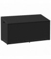 vidaXL Garden Storage Box Black 110x50x58 cm Poly Rattan