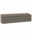 vidaXL Garden Storage Box Grey 220x50x58 cm Poly Rattan