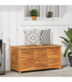 vidaXL Garden Storage Box with Louver 113x50x56 cm Solid Wood Acacia