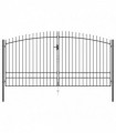 vidaXL Double Door Fence Gate with Spear Top 400x248 cm