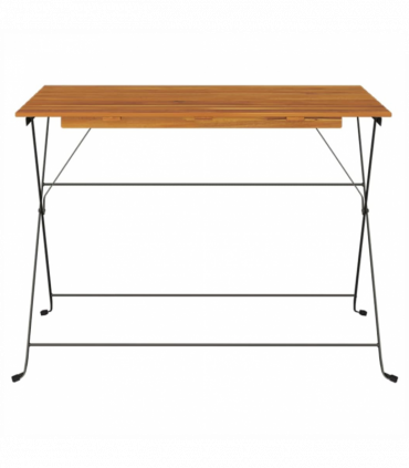 vidaXL Folding Bistro Table 100x54x71 cm Solid Wood Acacia and Steel