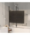 vidaXL Folding Shower Enclosure ESG 120x140 cm Black