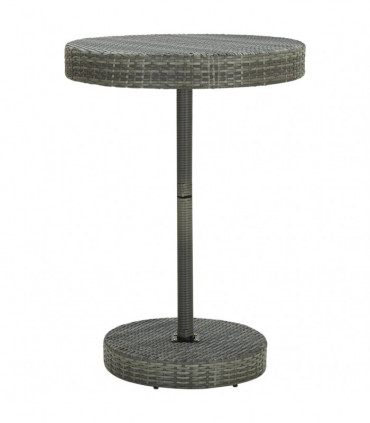 vidaXL Garden Table Grey 75.5x106 cm Poly Rattan