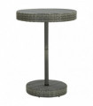 vidaXL Garden Table Grey 75.5x106 cm Poly Rattan