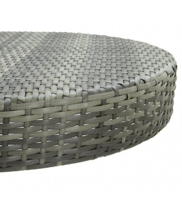 vidaXL Garden Table Grey 75.5x106 cm Poly Rattan