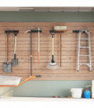 vidaXL Garden Tool Storage Racks Wall Mounted 4 pcs Black Steel