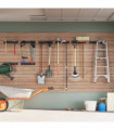 vidaXL Garden Tool Storage Racks Wall Mounted 8 pcs Black Steel