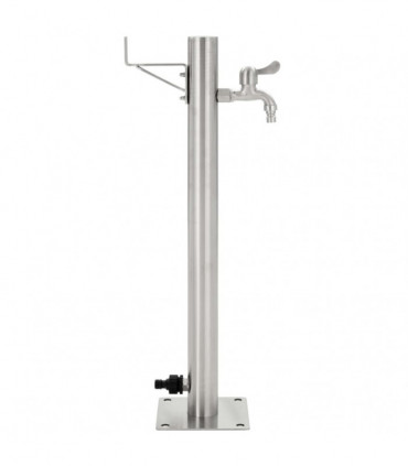 vidaXL Garden Water Column Stainless Steel Round 65 cm