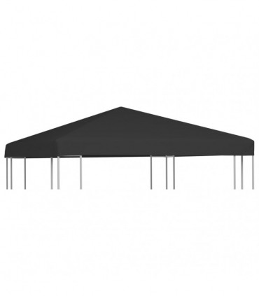 vidaXL Gazebo Top Cover 270 g/m² 3x3 m Black
