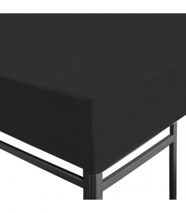 vidaXL Gazebo Top Cover 270 g/m² 3x3 m Black