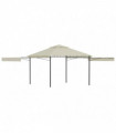 vidaXL Gazebo with Double Extended Roofs 3x3x2.75 m Cream 180 g/m²