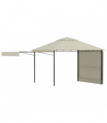 vidaXL Gazebo with Double Extended Roofs 3x3x2.75 m Cream 180 g/m²