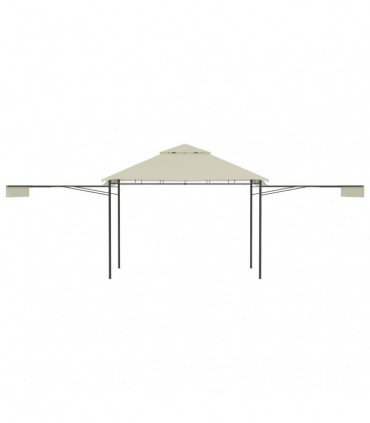 vidaXL Gazebo with Double Extended Roofs 3x3x2.75 m Cream 180 g/m²