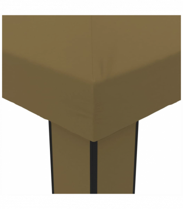 vidaXL Gazebo with Double Roof 3x3x2.7 m Taupe 180 g/m²