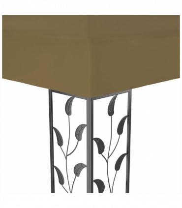 vidaXL Gazebo with Double Roof 3x4 m Taupe 180 g/m²