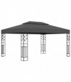 vidaXL Gazebo with Double Roof 3x4m Anthracite
