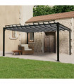 vidaXL Gazebo with Louvered Roof 3x4 m Anthracite Fabric and Aluminium