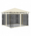 vidaXL Gazebo with Mosquito Net 3x3x2.73 m Cream 180 g/m²
