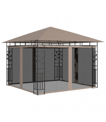 vidaXL Gazebo with Mosquito Net 3x3x2.73 m Taupe 180 g/m²