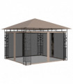 vidaXL Gazebo with Mosquito Net 3x3x2.73 m Taupe 180 g/m²