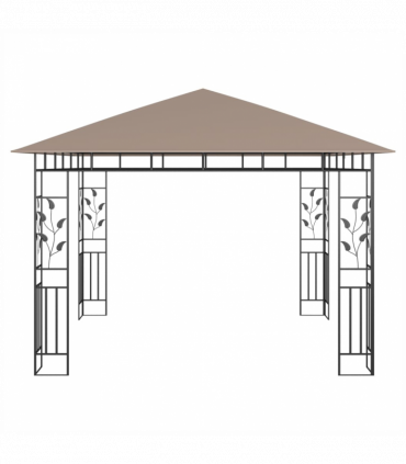 vidaXL Gazebo with Mosquito Net 3x3x2.73 m Taupe 180 g/m²
