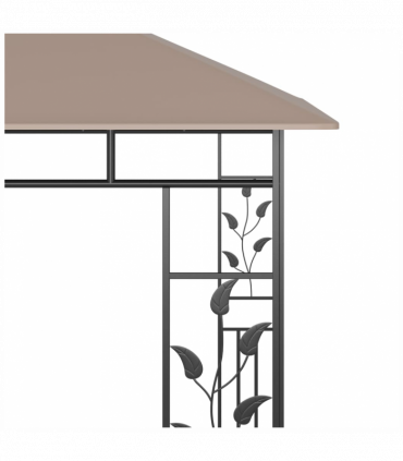 vidaXL Gazebo with Mosquito Net 3x3x2.73 m Taupe 180 g/m²