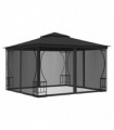 vidaXL Gazebo with Nets 300x300x265 cm Anthracite